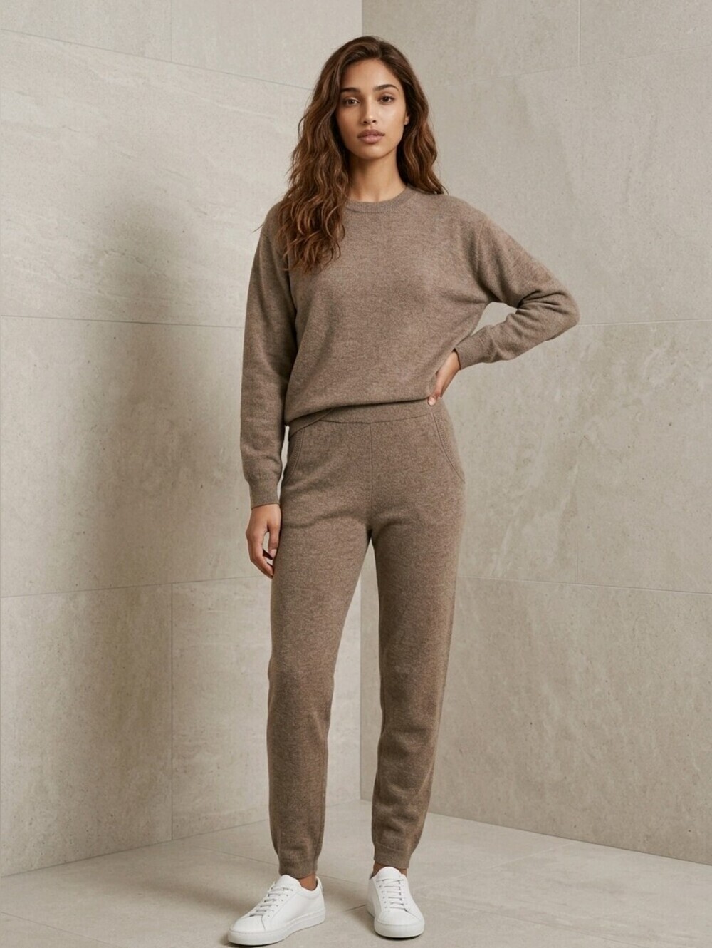 NWOT Wynne Layers oatmeal sweater knit joggers Sz MP